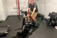 A person exercises on the Concept2 Bike Erg