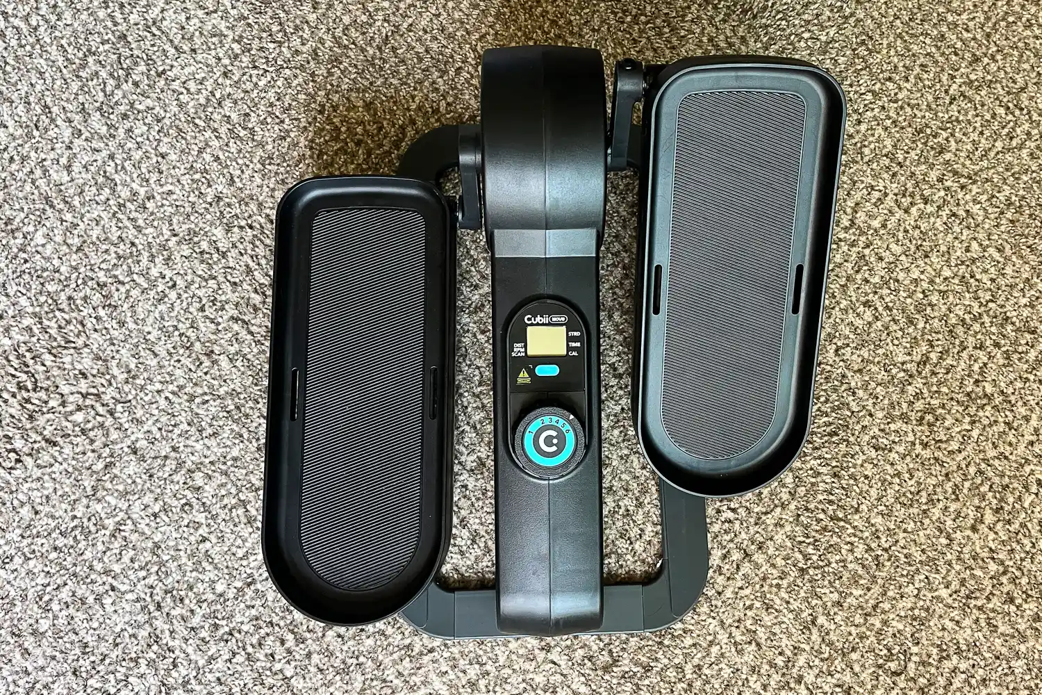 An overhead view of the Cubii Move Under Desk Elliptical Bike