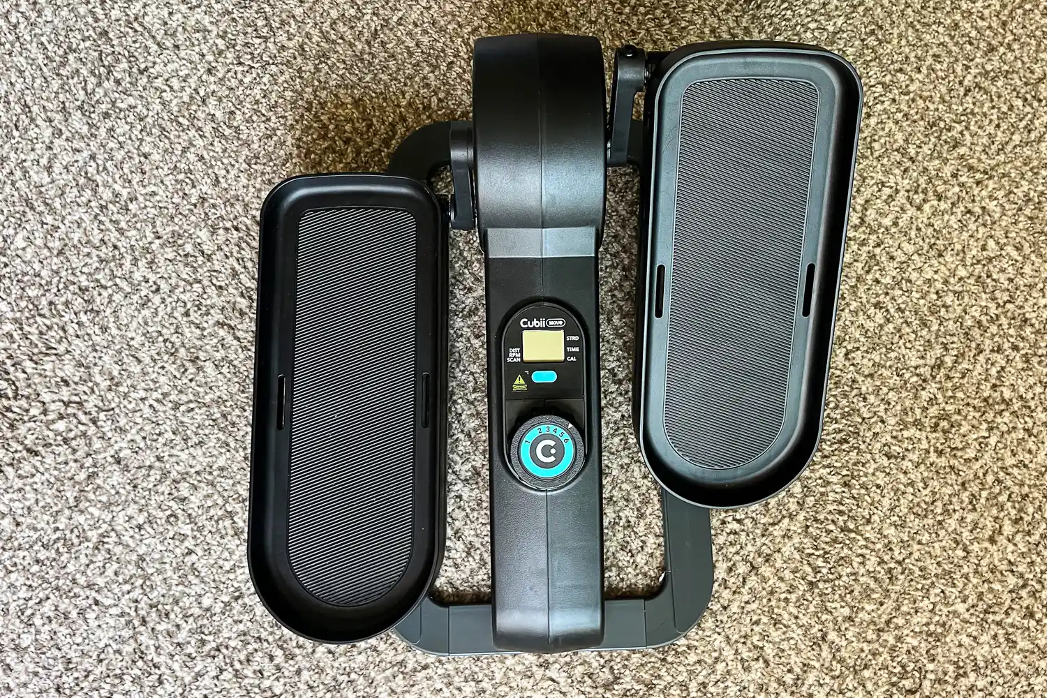 An overhead view of the Cubii Move Under Desk Elliptical Bike