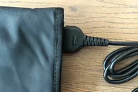 A close-up of the cord of the CurrentBody Skin Infrared Sauna Blanket