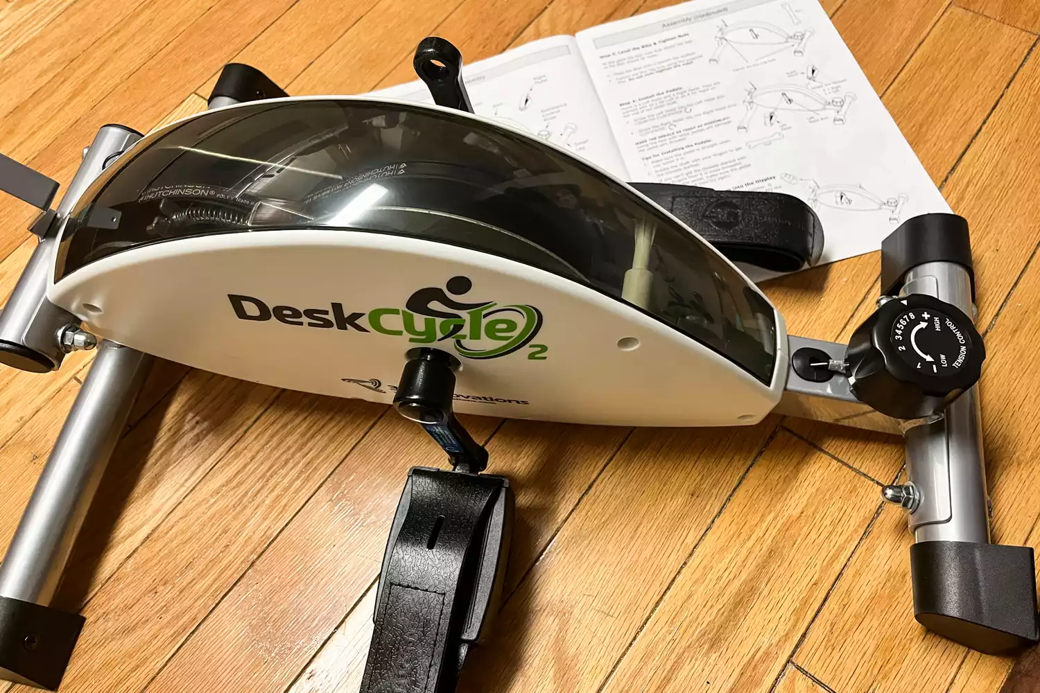 An overhead view of the DeskCycle 2 Under Desk Bike Pedal Exerciser