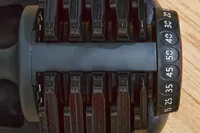 ETHOS 50 lb. Selectable Dumbbell weight gauge