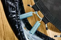 A close-up of two Fitness Gear Mini Trampoline springs