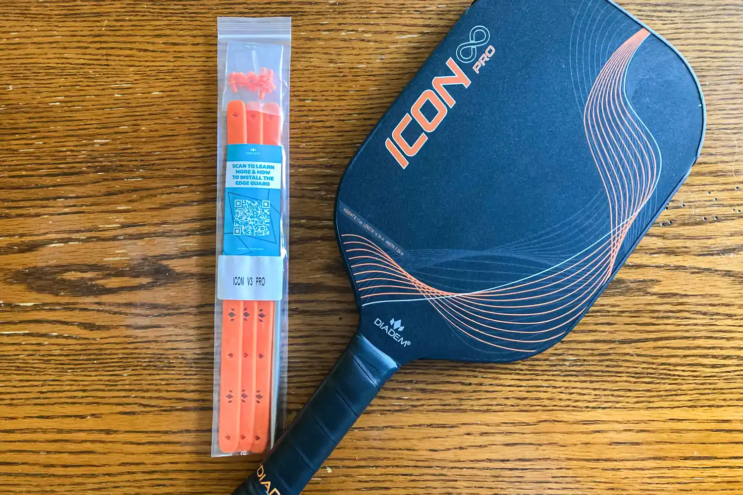 The Diadem Icon Infinity Pro Pickleball Paddle with paddle armor