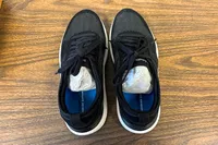 An overhead view of unworn Dr. Scholl's Women's Feel Support Lace Up Sneakers