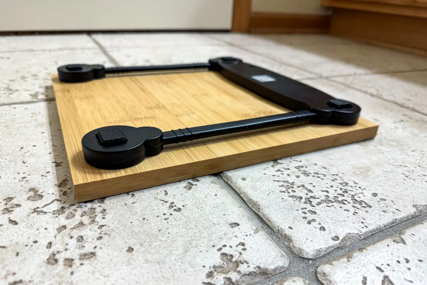 The underside of the Escali Bamboo Digital Electronic Bathroom Scale