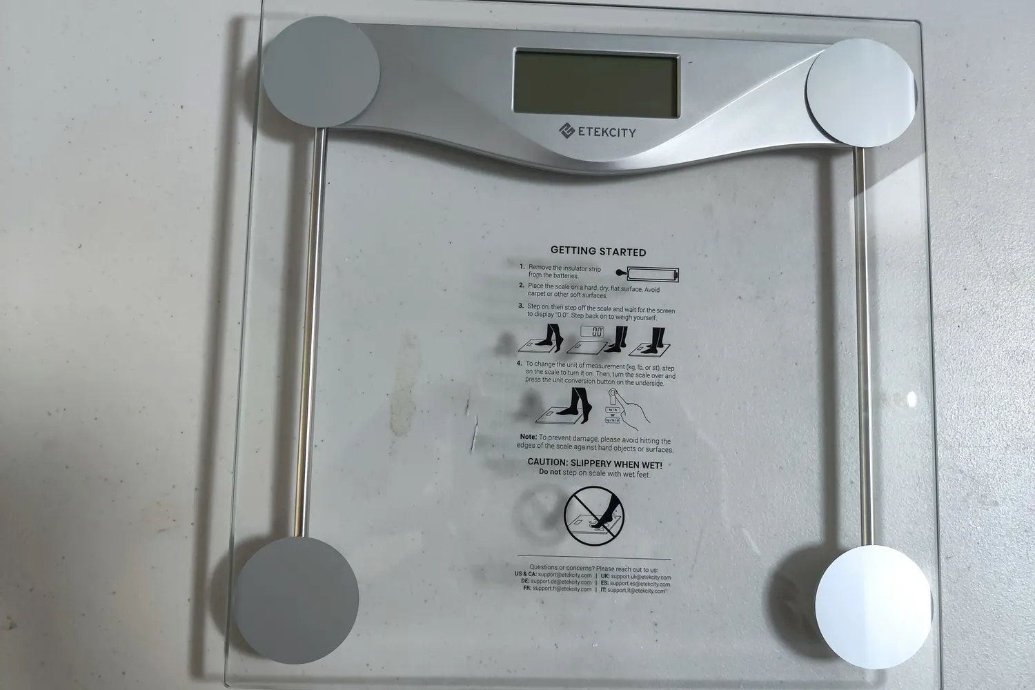 The underside of the Etekcity EB4074C Digital Body Weight Scale