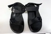 An overhead view of the FitFlop Women's GEN-FF Adjustable Webbing/Leather Back-Strap Sandals