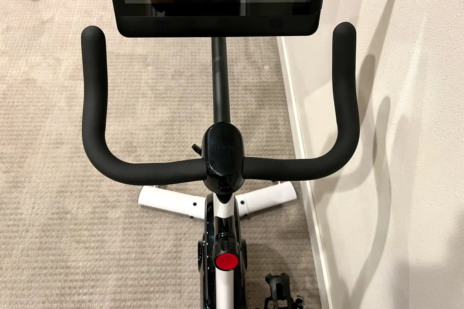 The handlebars on the Freebeat Boom Bike