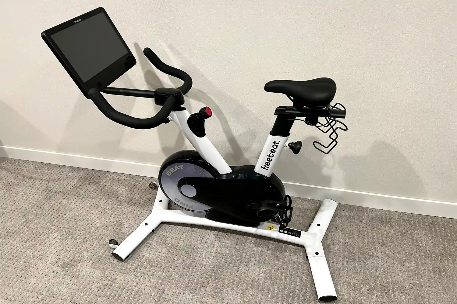 The Freebeat Boom Bike against a wall