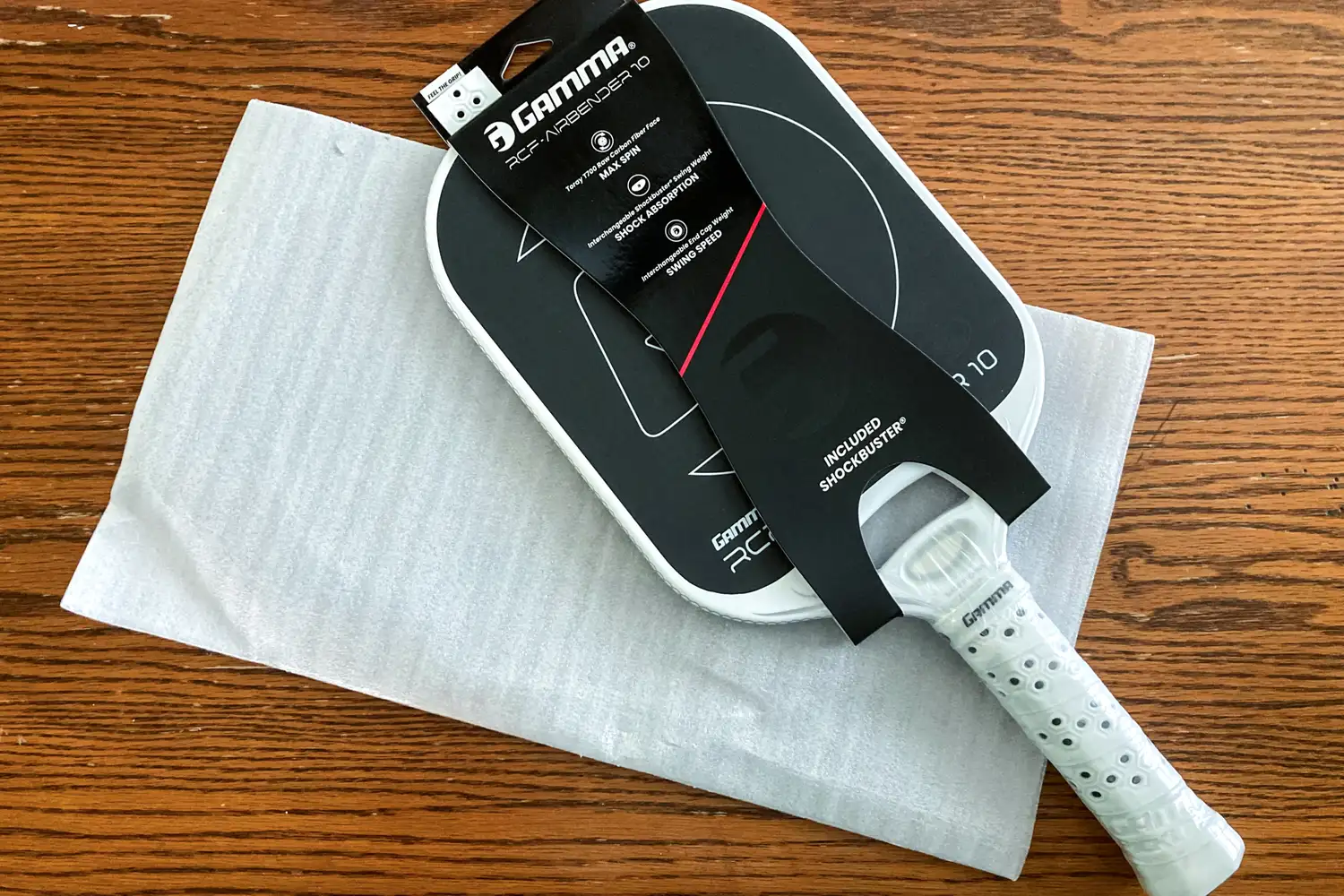 The GAMMA Airbender 10 Pickleball Paddle in paper packaging