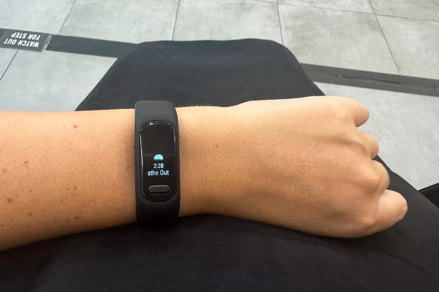 The digital display on the Garmin vívosmart 5 Fitness Tracker