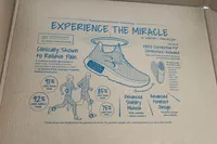 Information on the GDEFY Men's Lauff Athletic Shoes on the shoebox