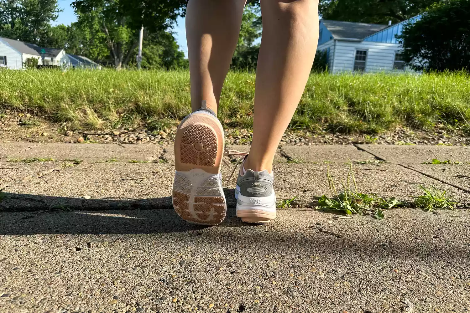 The treads on the bottom of the GDEFY Women's Ion Athletic Shoes