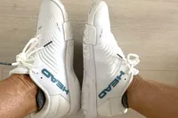 The brand name on the side of the HEAD Women's Revolt Pro 4.5 Pickleball Shoes