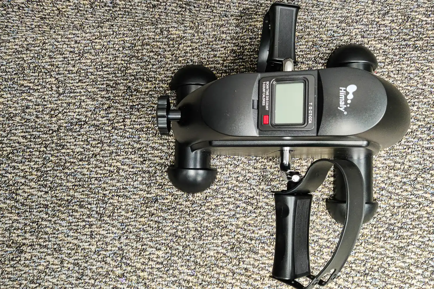 An overhead view of the Himaly Mini Exercise Bike