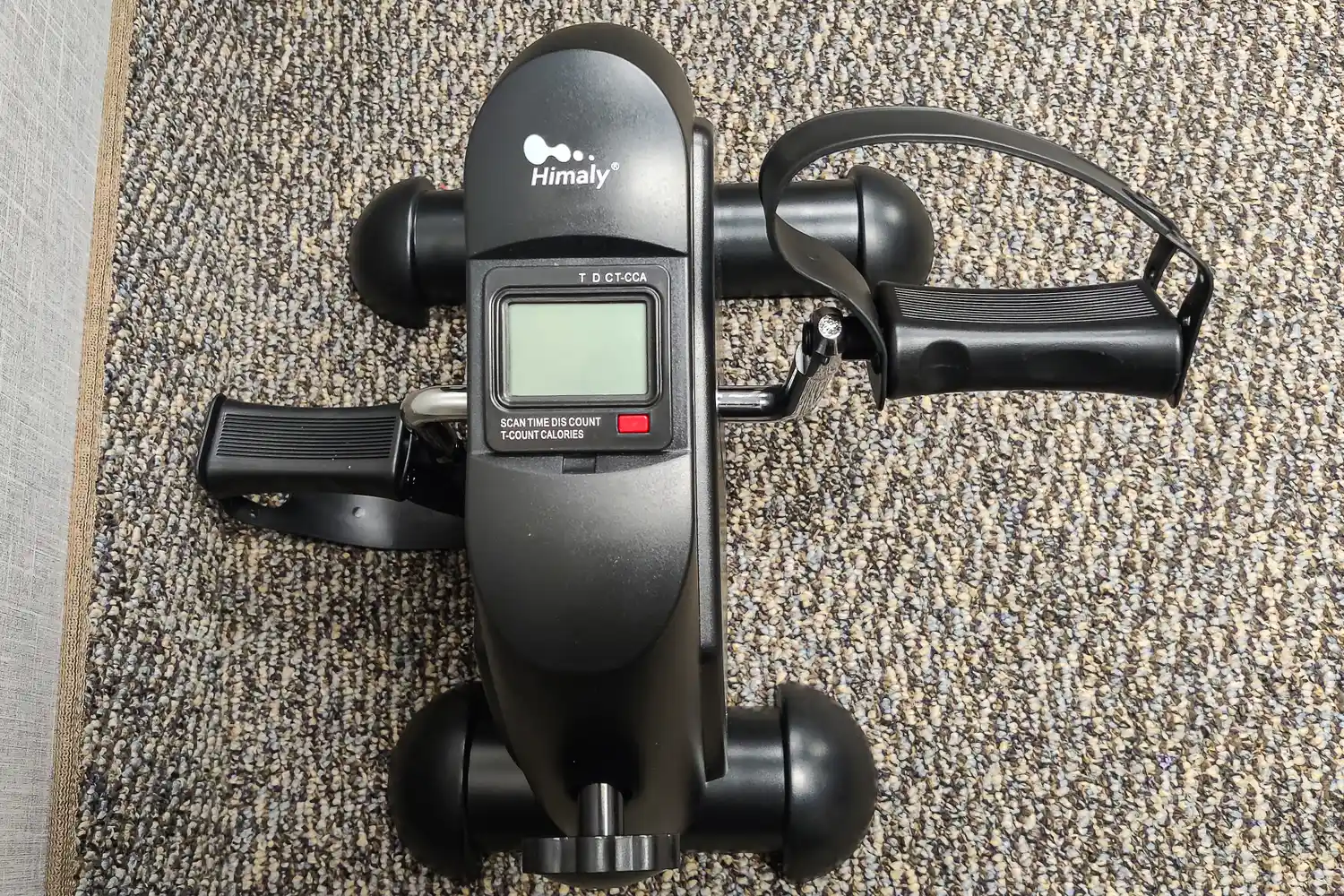 An overhead view of the Himaly Mini Exercise Bike