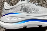 A close-up of the logo on the Hoka Women's Bondi 9