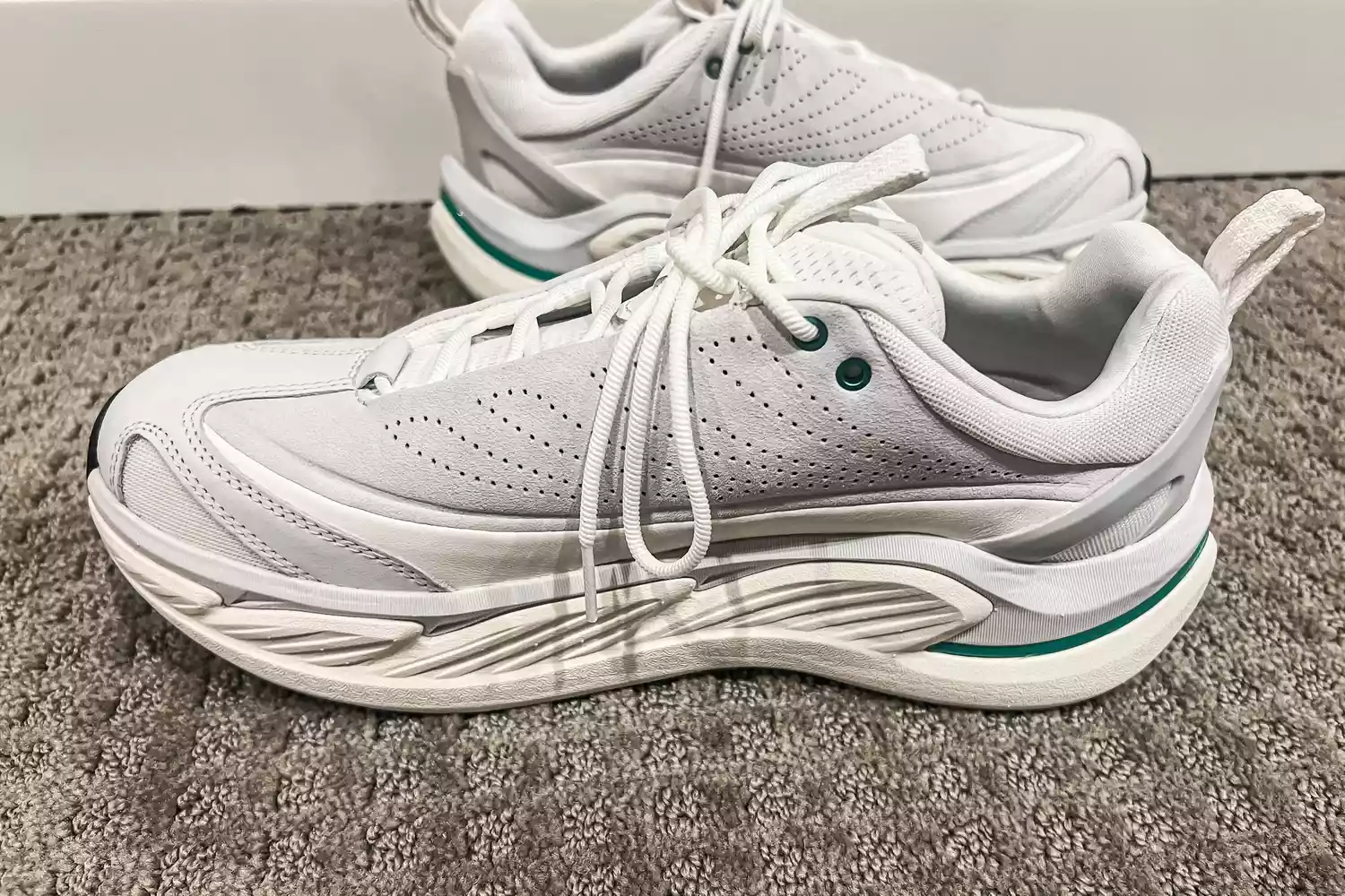 A side view of the Hoka All Gender Elevon X Running Shoes