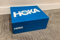 The Hoka All Gender Elevon X Running Shoe box