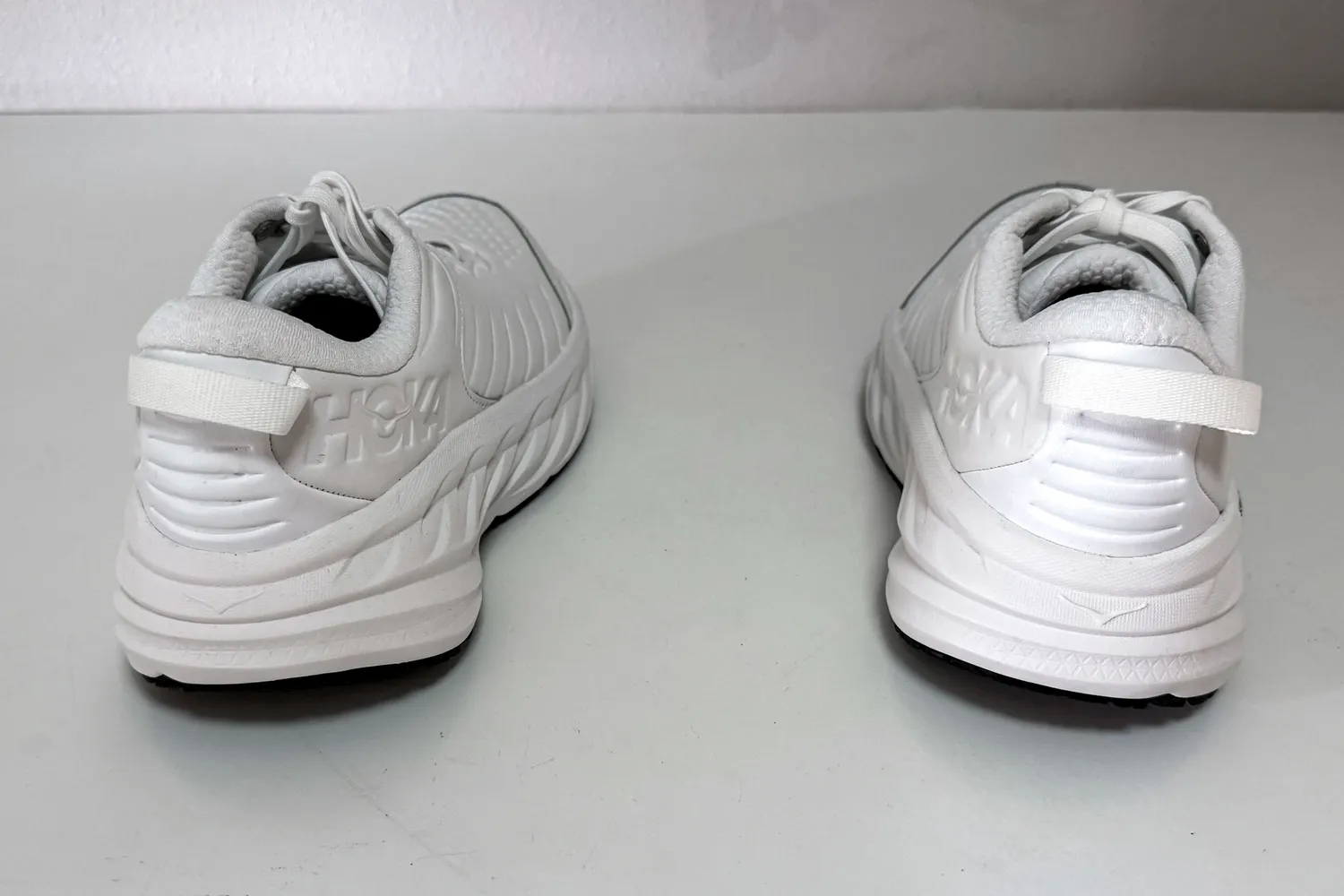 The heels the Hoka Women's Bondi SR Road Shoes