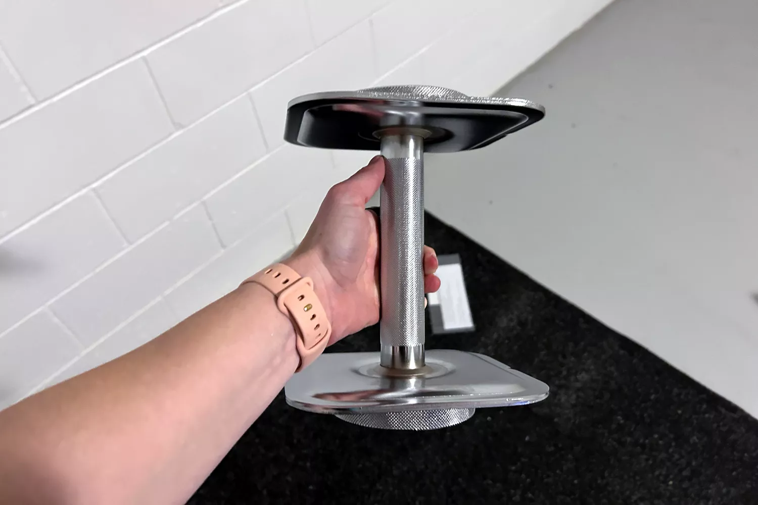 The base for the Ironmaster Quick-Lock 75 lb Adjustable Dumbbell System Set