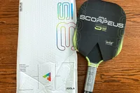 The JOOLA Anna Bright Scorpeus 3S 14mm Pickleball Paddle in paper packaging