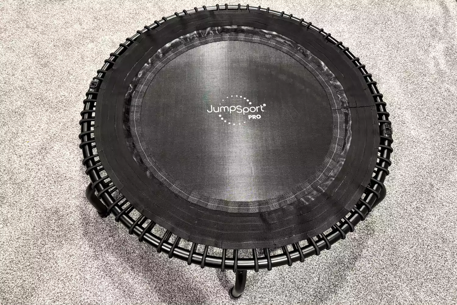 An overhead view of the JumpSport 550f 44-Inch Pro Rebounder Trampoline