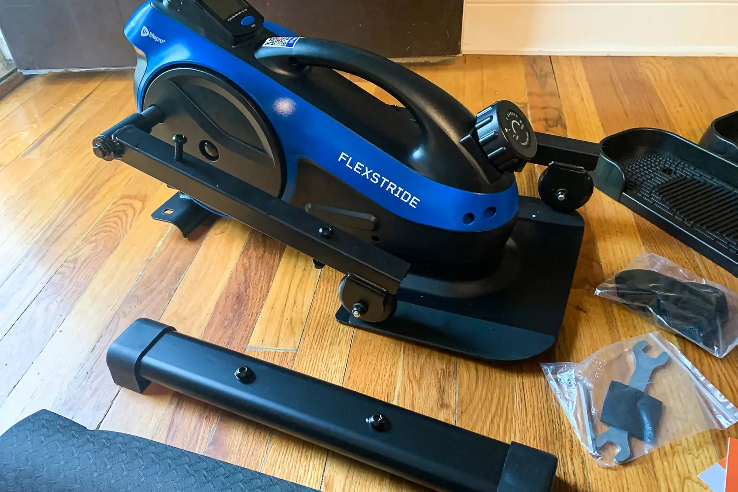 A side view of the LifePro FlexStride Plus during assembly