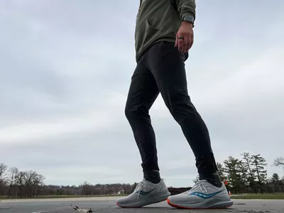 Person wearing lululemon Surge Joggers