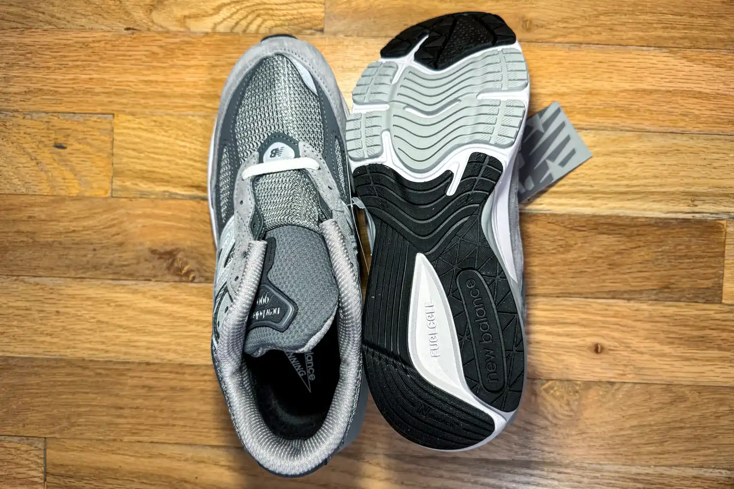 The treads on the bottom of the New Balance Women's Made in USA 990v6 Sneakers