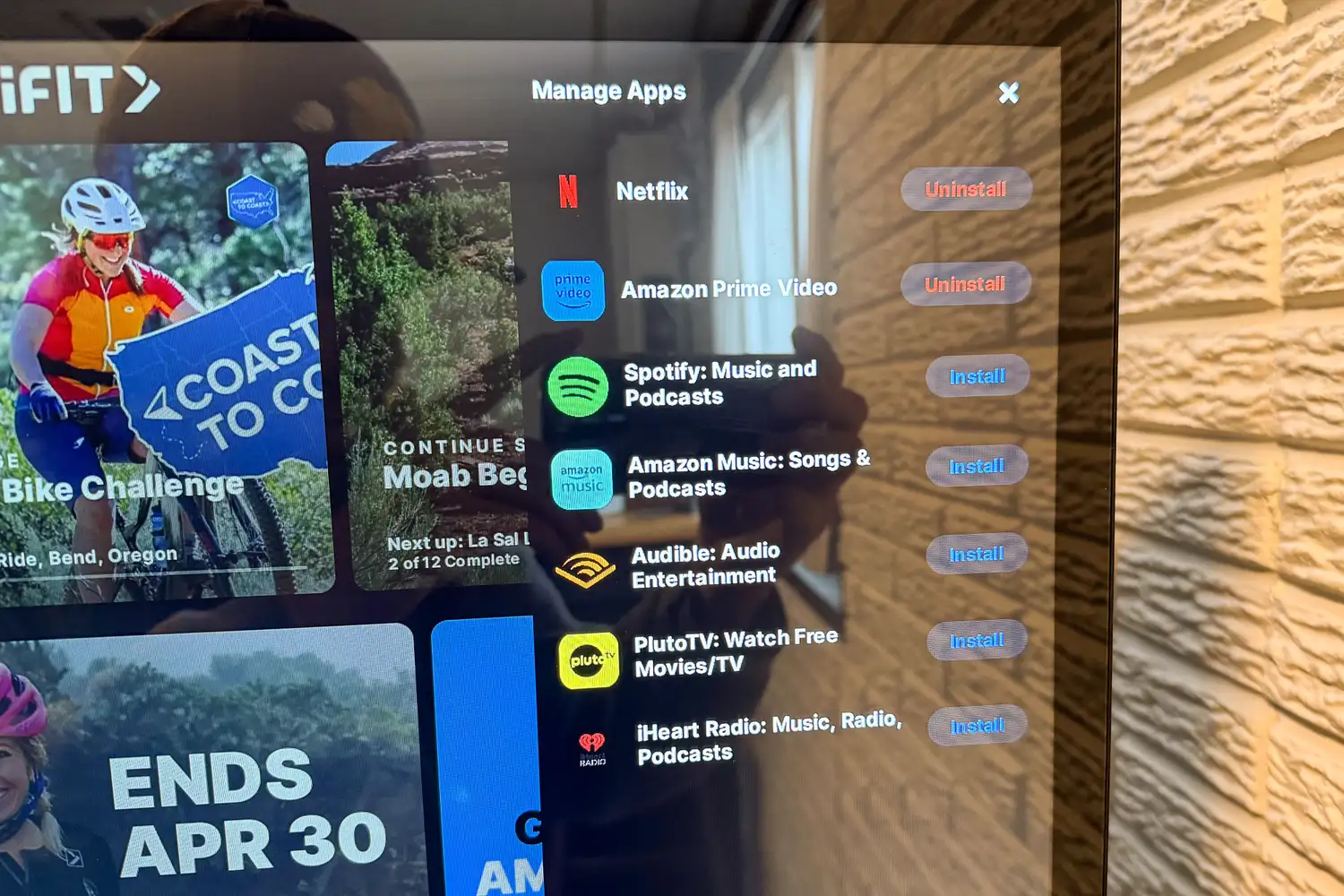 The apps that can be connected to the NordicTrack X24 Bike