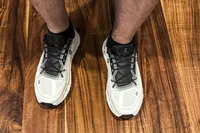 An overhead view of a person wearing the On Men's Cloudtilt Walking Shoes