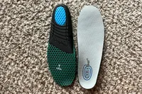 The top and underside of the Orthofeet Women's Relay Sneakers insoles