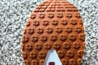 The patterned tread design on the Orthofeet Women's Relay Sneakers