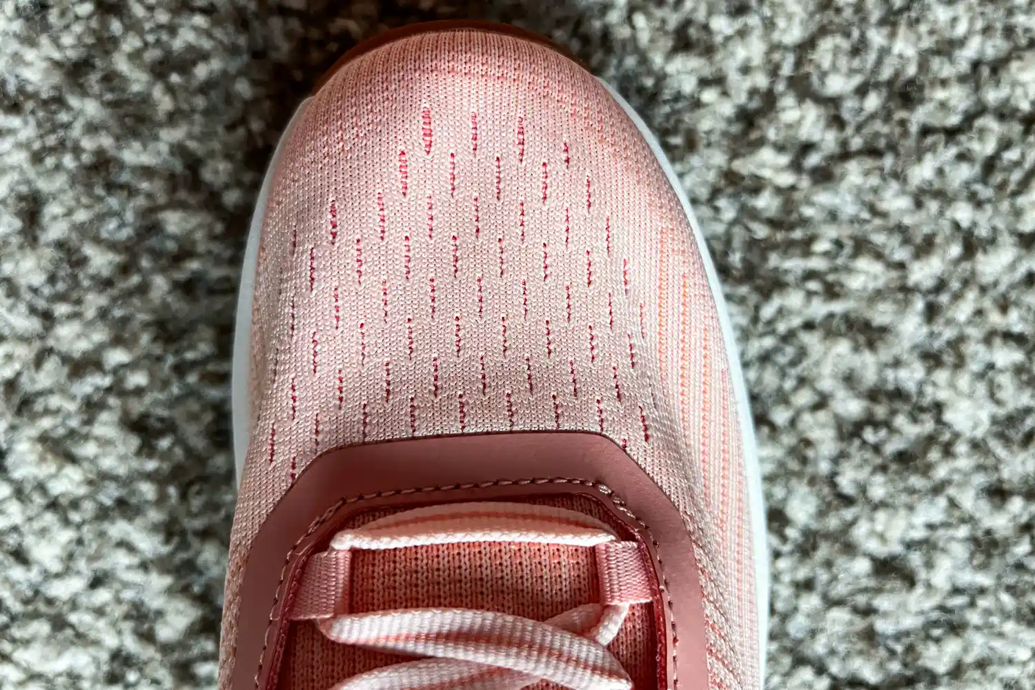 The toe on an Orthofeet Women's Relay Sneaker