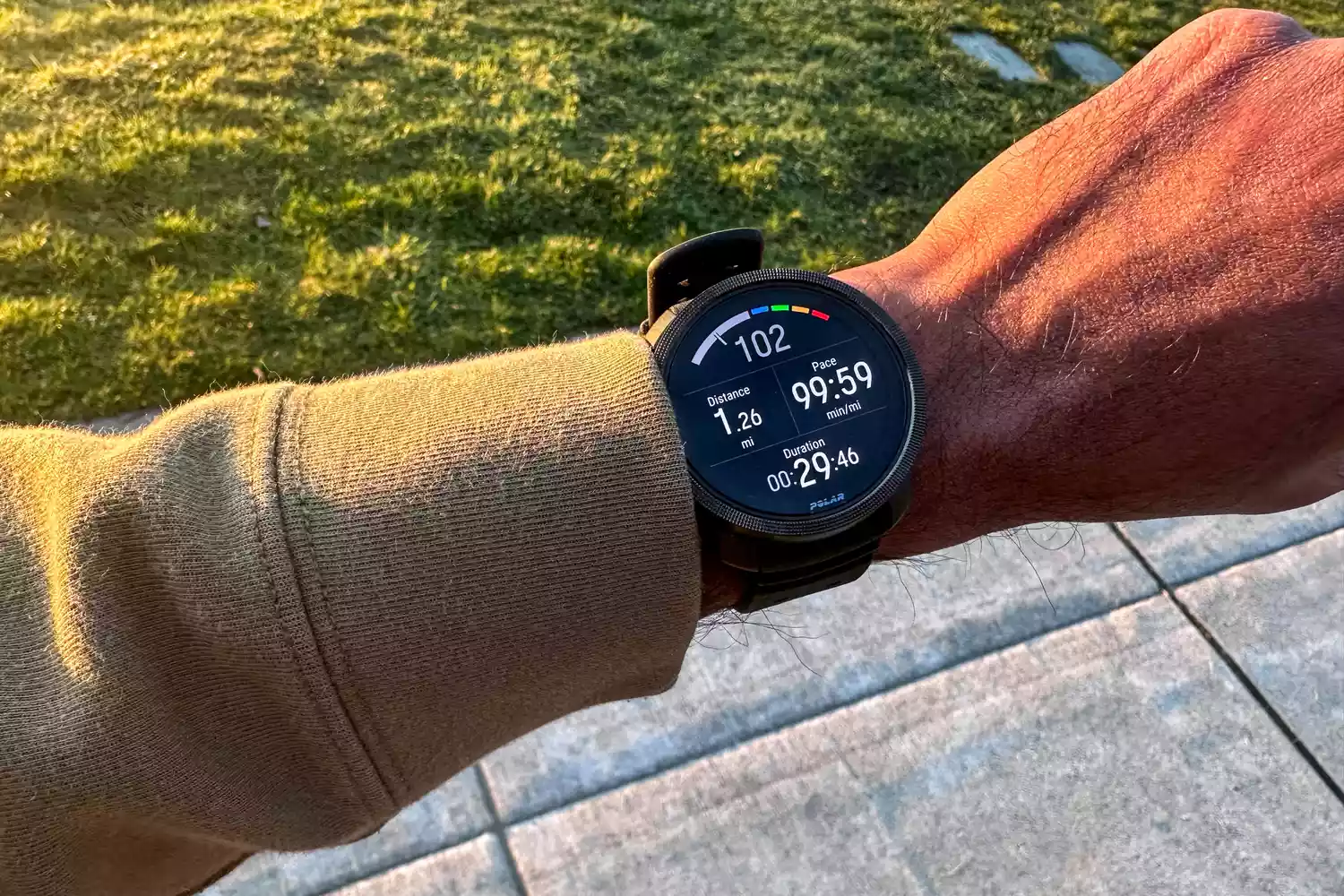 The fitness information displayed on the Polar Vantage M3 Smart Multi-Sport Watch