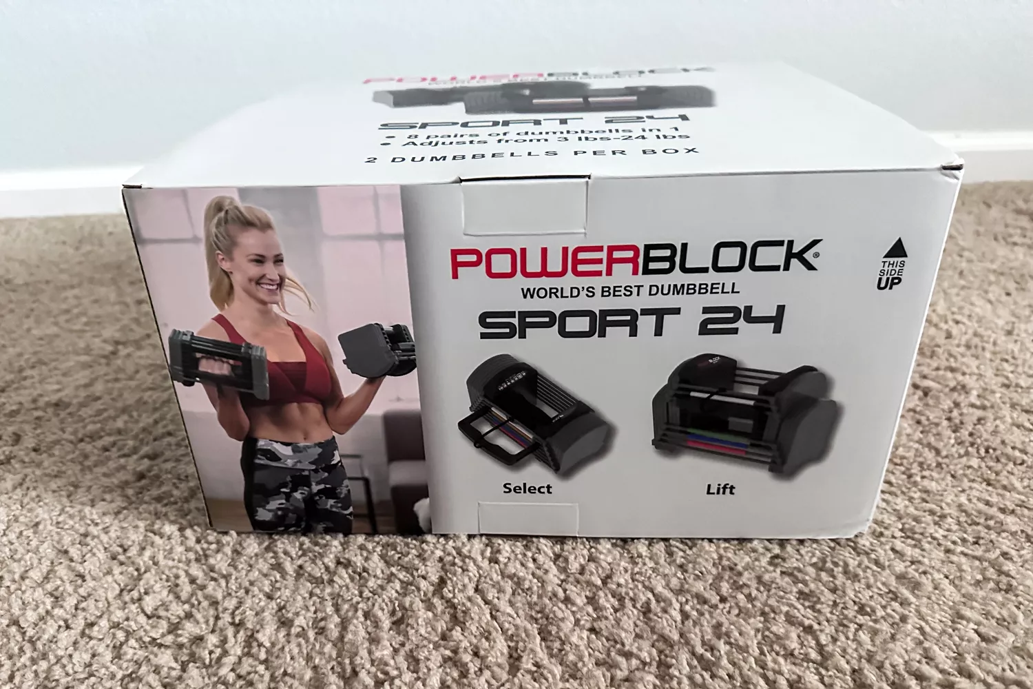 The POWERBLOCK Sport 24 Adjustable Dumbbell box