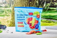 Hydrant Hydrate Hydration Drink Mix packaging on a wooden outdoor table