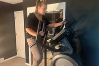 A person exercises on the ProForm Cardio HIIT H14 Trainer