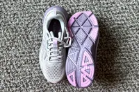 The treads on the bottom of the Saucony Women's Guide 18 Sneakers