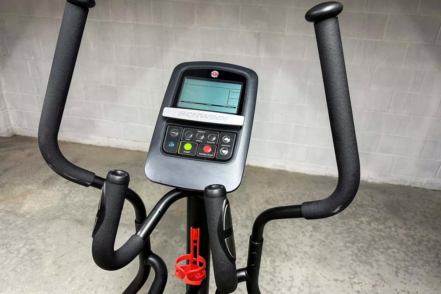 The display console on the Schwinn 411 Compact Elliptical Machine