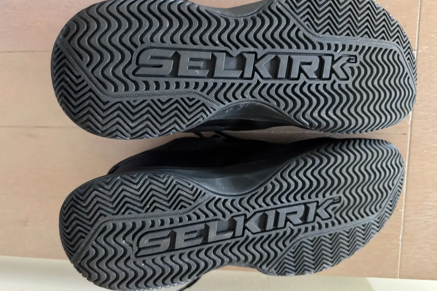 The treads and the brand name on the bottom of the Selkirk Women's CourtStrike Pro Pickleball Shoes