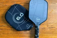 The Six Zero Double Black Diamond Control Pickleball Paddle with cover