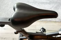The adjustable seat on the Spinning Aero Connected Spinner Bike