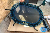 The Stamina Oval Fitness Trampoline after removal from the shipping box
