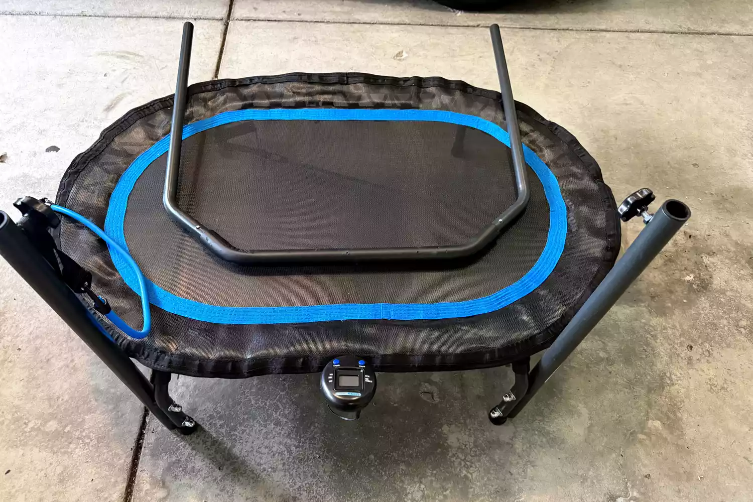 The Stamina Oval Fitness Trampoline with handlebar