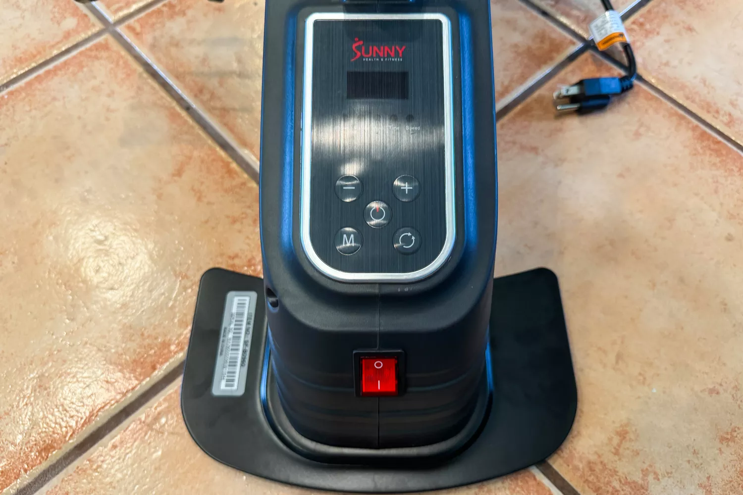 The buttons on the Sunny Health & Fitness SF-B0960 Motorized Electric Under Desk Bike