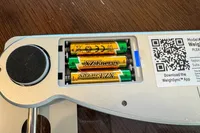 Batteries inside the Taylor Weight Tracking Smart Scale with Bluetooth Sync