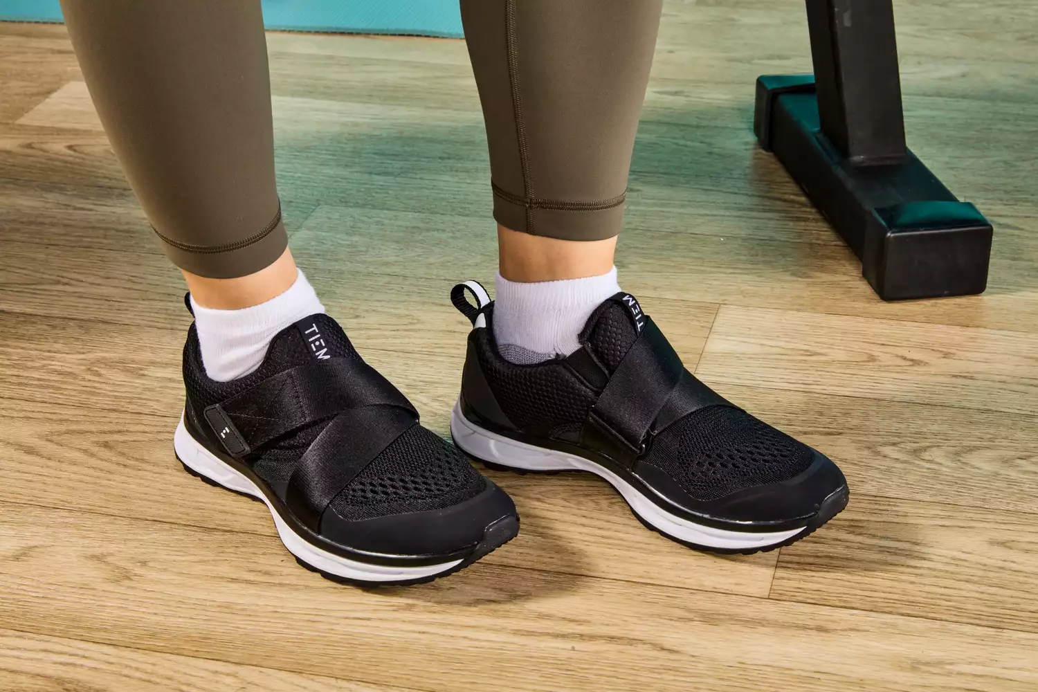 Person wearing TIEM Slipstream Women's Indoor Cycling Shoe